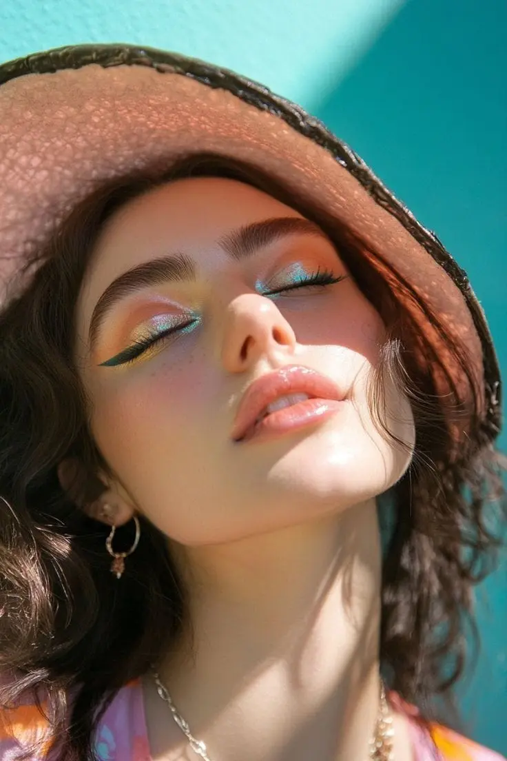 For a post on "Skincare Tips": Woman with clear skin after effective skincare routine